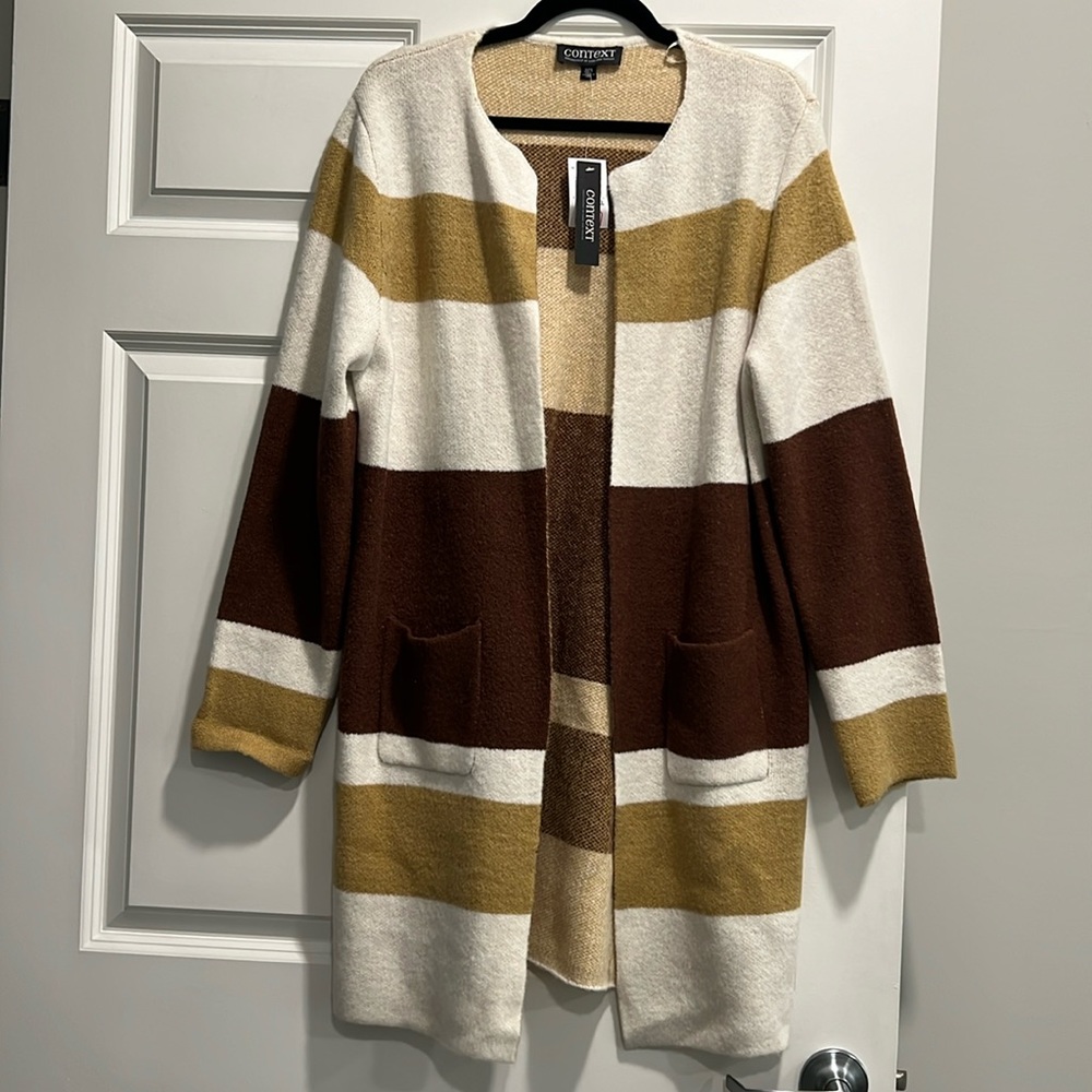 NWT Context by Lord & Taylor Color Block Sweater